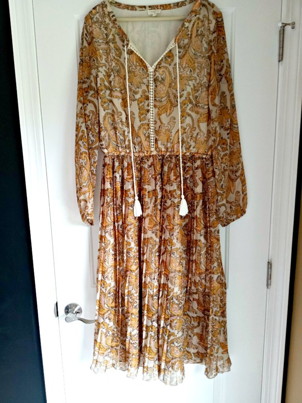 NWOT! BOHO WORLD MARKET PLEATED MAXI DRESS SZ L/XL